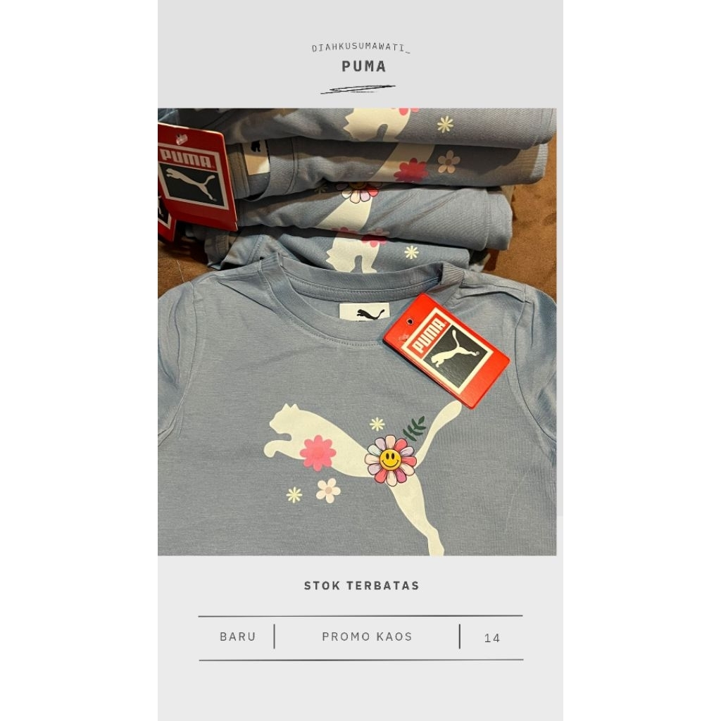 Puma Kaos Anak Premium 1-5 Tahun / Kaos Anak / Kaos Anak Laki-Laki / Kaos Anak Perempuan / 014