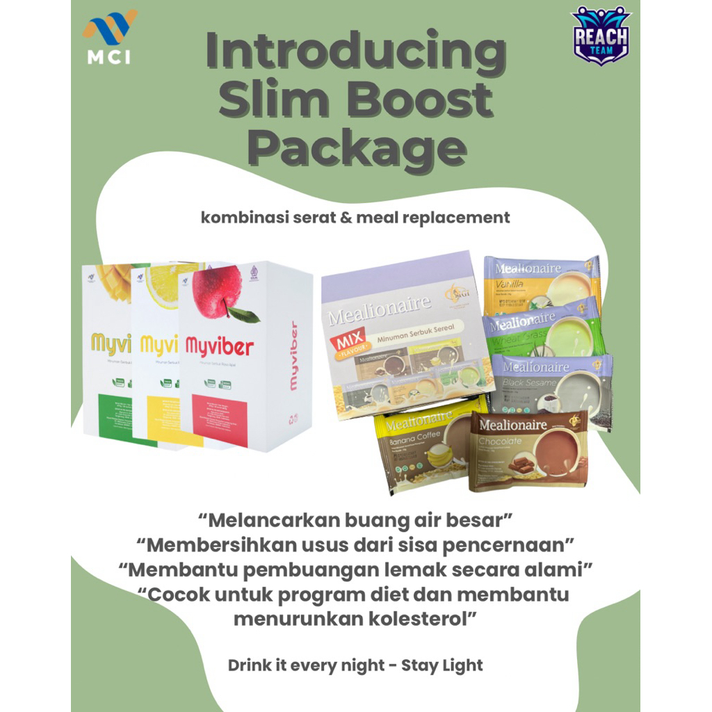 

SlimBoost – Paket Diet Sehat Meal Replacement + Detox Serat Usus | Turun BB Aman & Sehat!