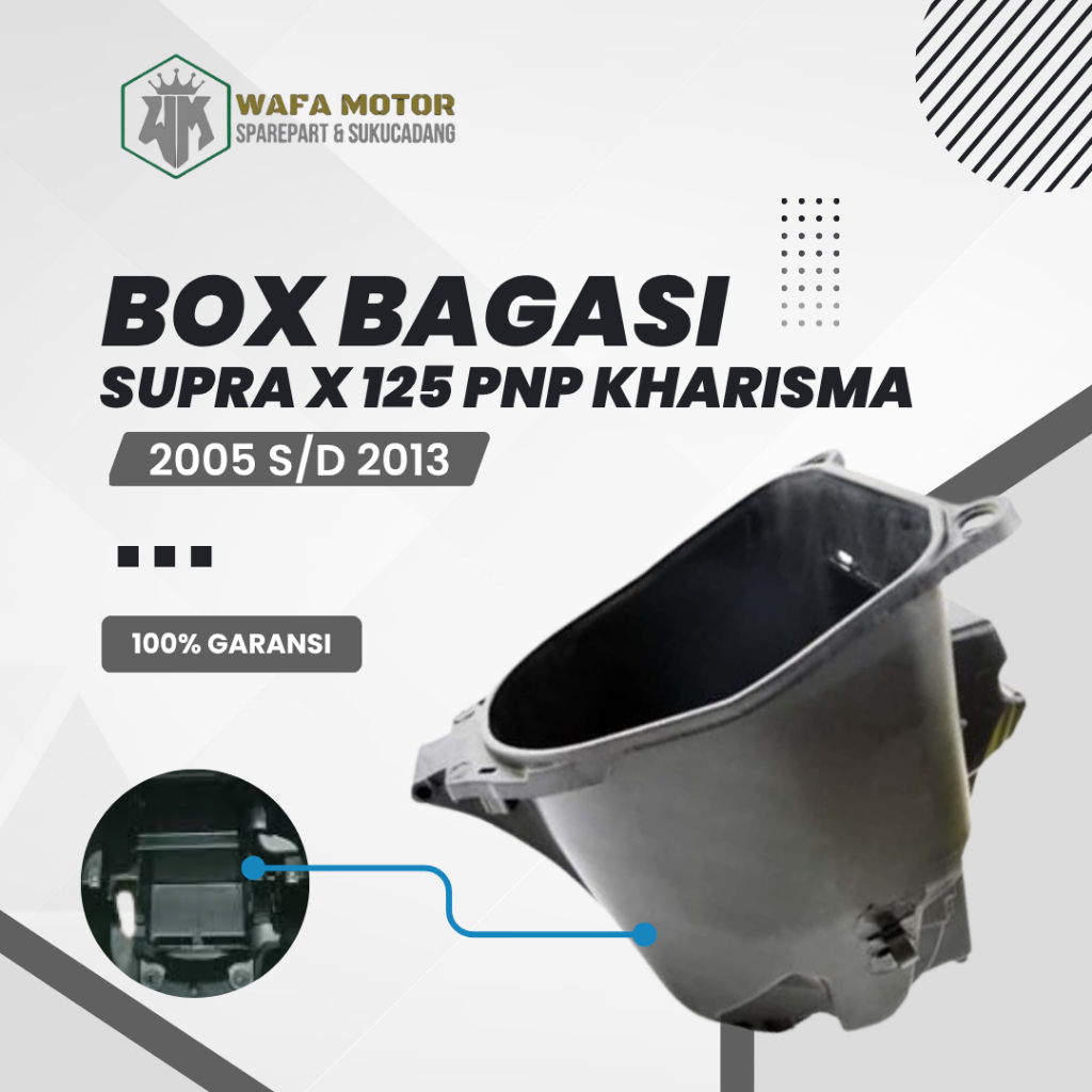 Box Bok Bagasi Jok Supra X 125 Karbu 2005-2013 Dan Karisma X D PNP