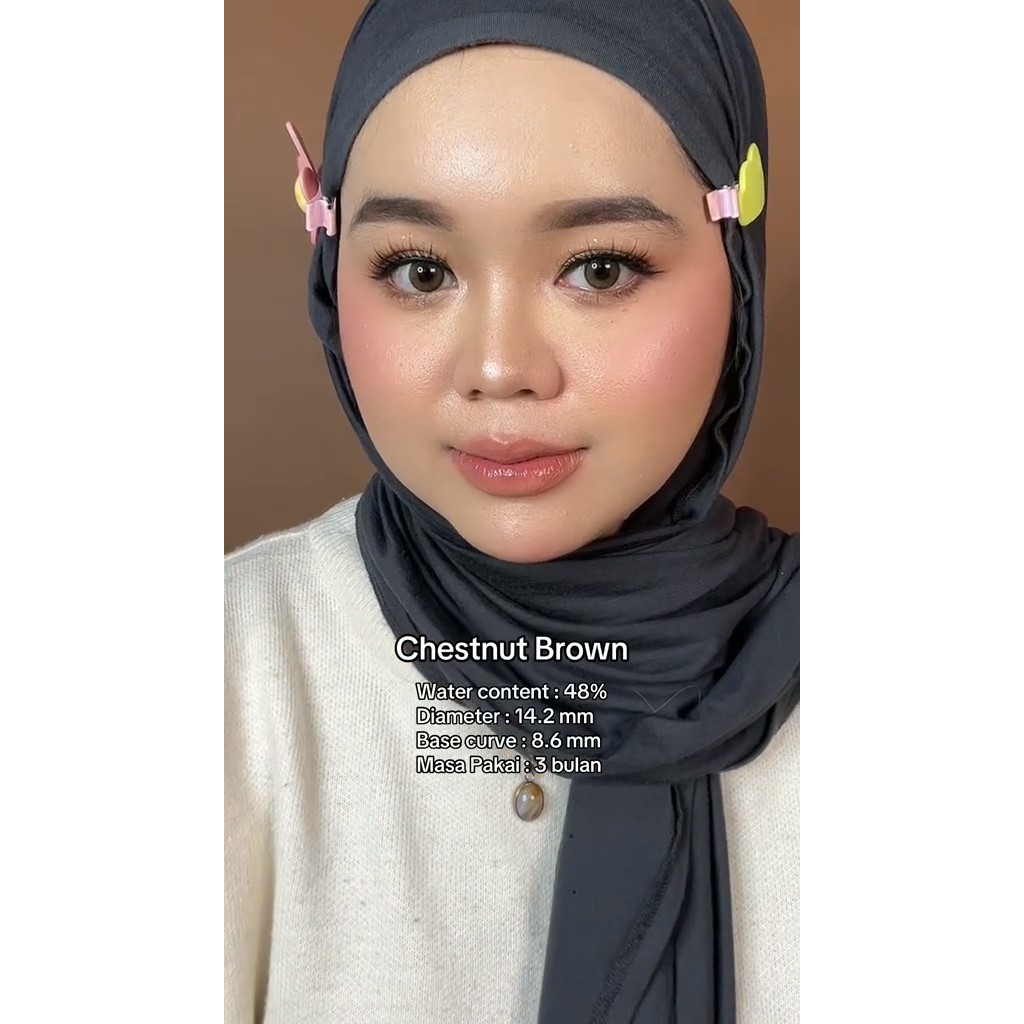 [Bisa Minus] Instant✅ 14,2mm Softlens Miracle Chestnut Brown / normal / living color