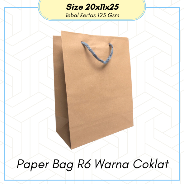 

PAPERBAG R6 COKLAT POLOS UKURAN 20X11X25 PAPERBAG KERTAS BENTO MURAH/ TAS KADO/ GOODIEBAG COKLAT/ TAS SOVENIR PERNIKAHAN