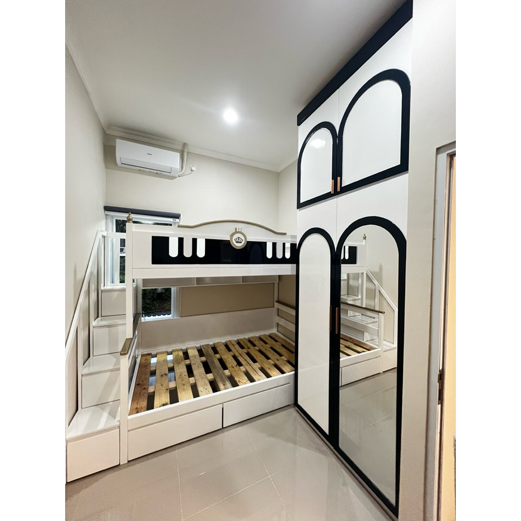 set kamar anak harga permiter siap costum ranjang anak tingkat lemari dll