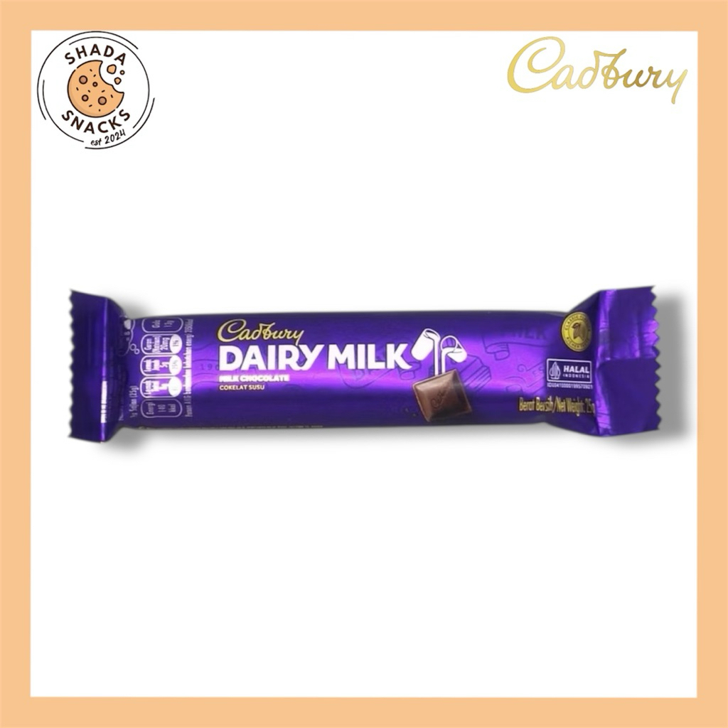 

Cadbury Dairy Milk | Milk Chocolate | Coklat Susu | 30gr | Jajan Murah | Ecer