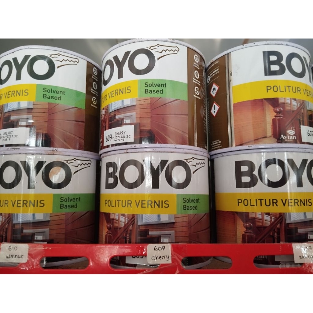 BOYO POLITUR VERNIS WARNA 0,5L TERMURAH