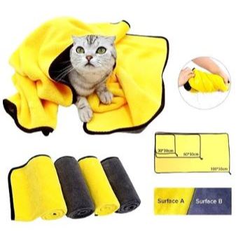 HANDUK 2 SISI 30 X 30 - Handuk Mandi Kucing Kitten Grooming Kucing Pengering Bulu Kucing Anggora Per
