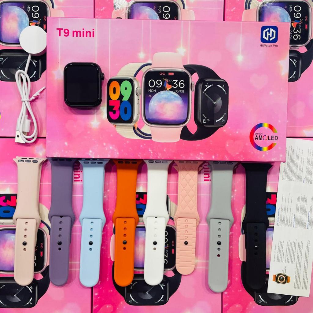 Jam Tangan SmartWatch T9 Mini Free 8 Tali Size 3.5CM Jam Tangan Smart Watch Android iOS HiwatchPro