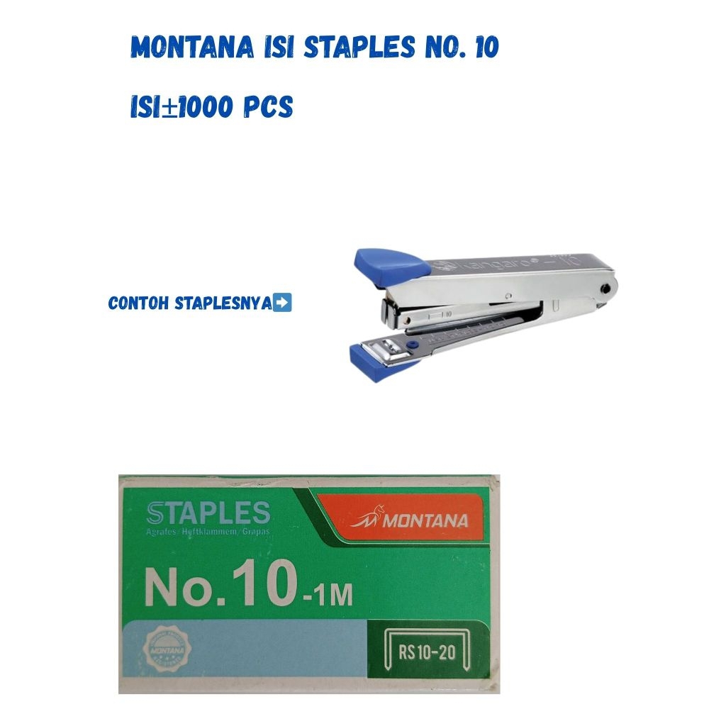 

Isi staples merek Montana No. 10