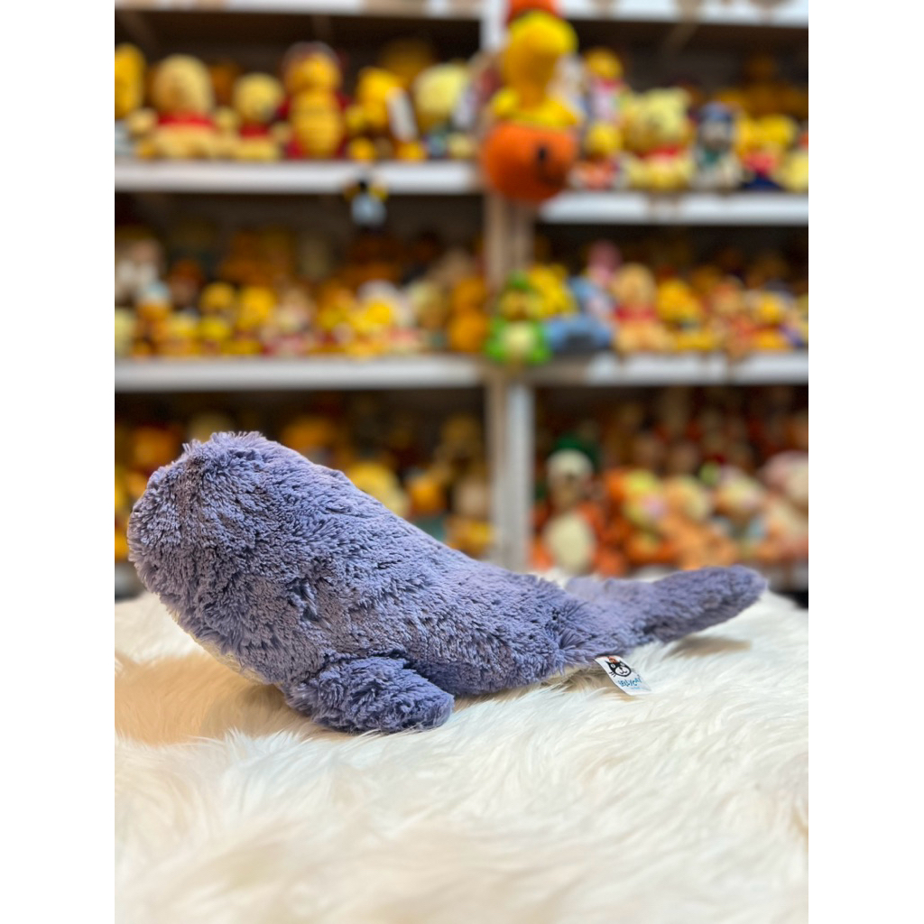 Boneka jellycat wilbur whale / ikan paus original brand aman Size L 40cm like new