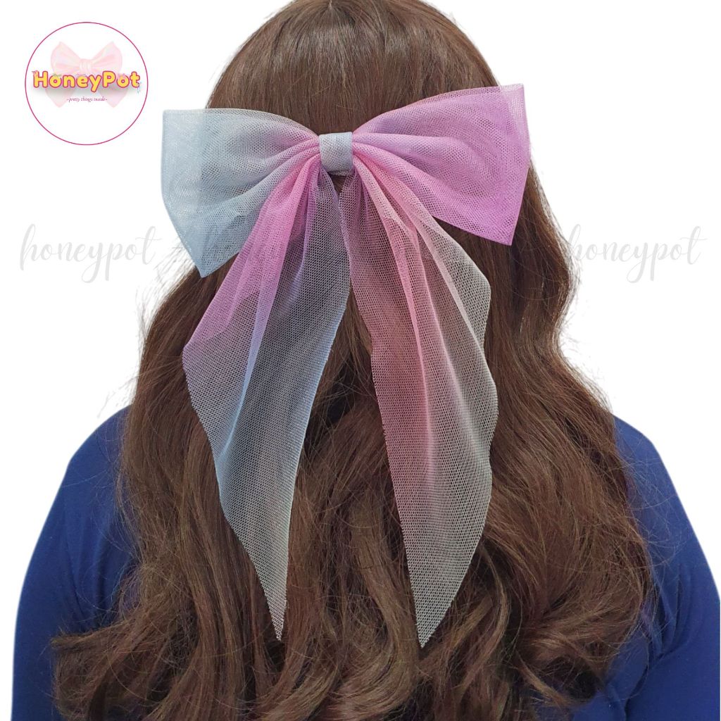 Honeypot - Pita Tulle 30 cm | Jepit Rambut Pita Wanita Korea / Pita Rambut Korea / Pita Hijab Korea
