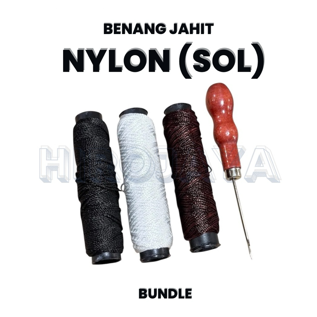 Paket Jahit Sepatu – Benang Sol + Jarum Jahit Kulit – Bundle Lengkap