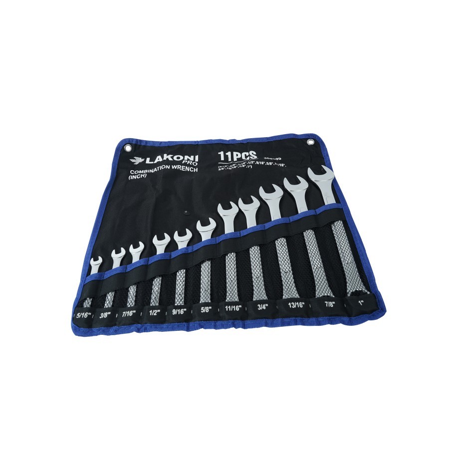 KUNCI RING PAS SET INCHI 11 PCS (5/16"-1") COMBINATION WRENCH SET INCH LAKONIPRO JETJO TOOLS