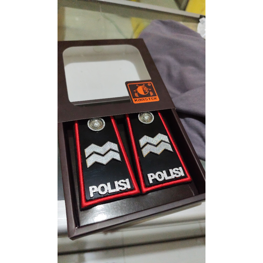 KARSTEK PANGKAT AIPTU KAIN AKRILIK ORIGINAL KARSTEK /ATRIBUT POLISI