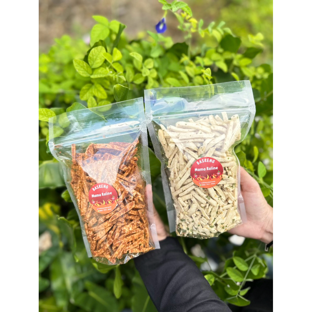 

Basreng pedas asin daun jeruk