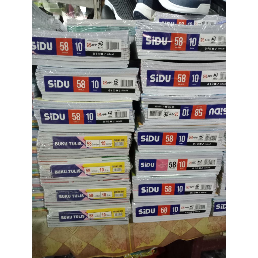 

[PECK 10 BUKU]"Buku Tulis Merk SIDU Ukuran 38 dan 58
