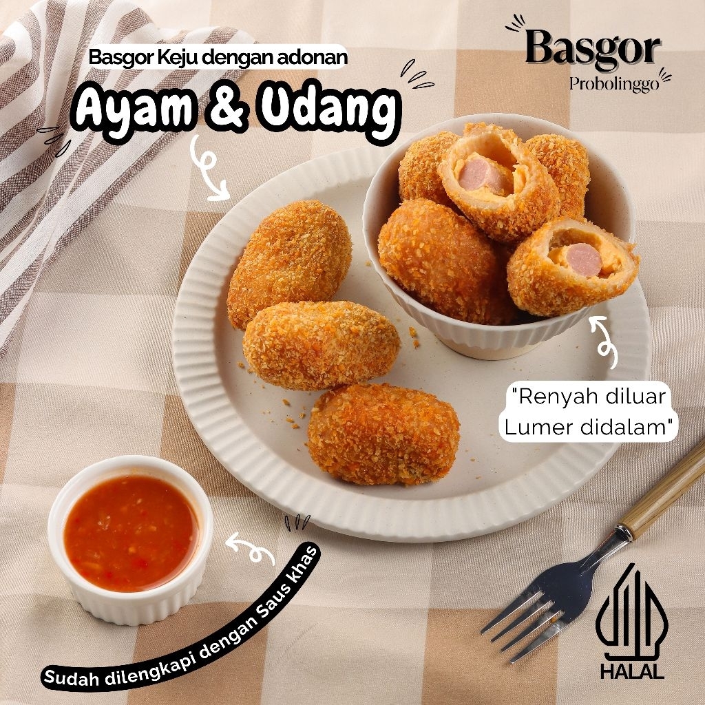 

Basgor Keju Ayam Udang isi 5 pcs Termurah Khas BASGOR PROBOLINGGO, Bakso, Baso Goreng