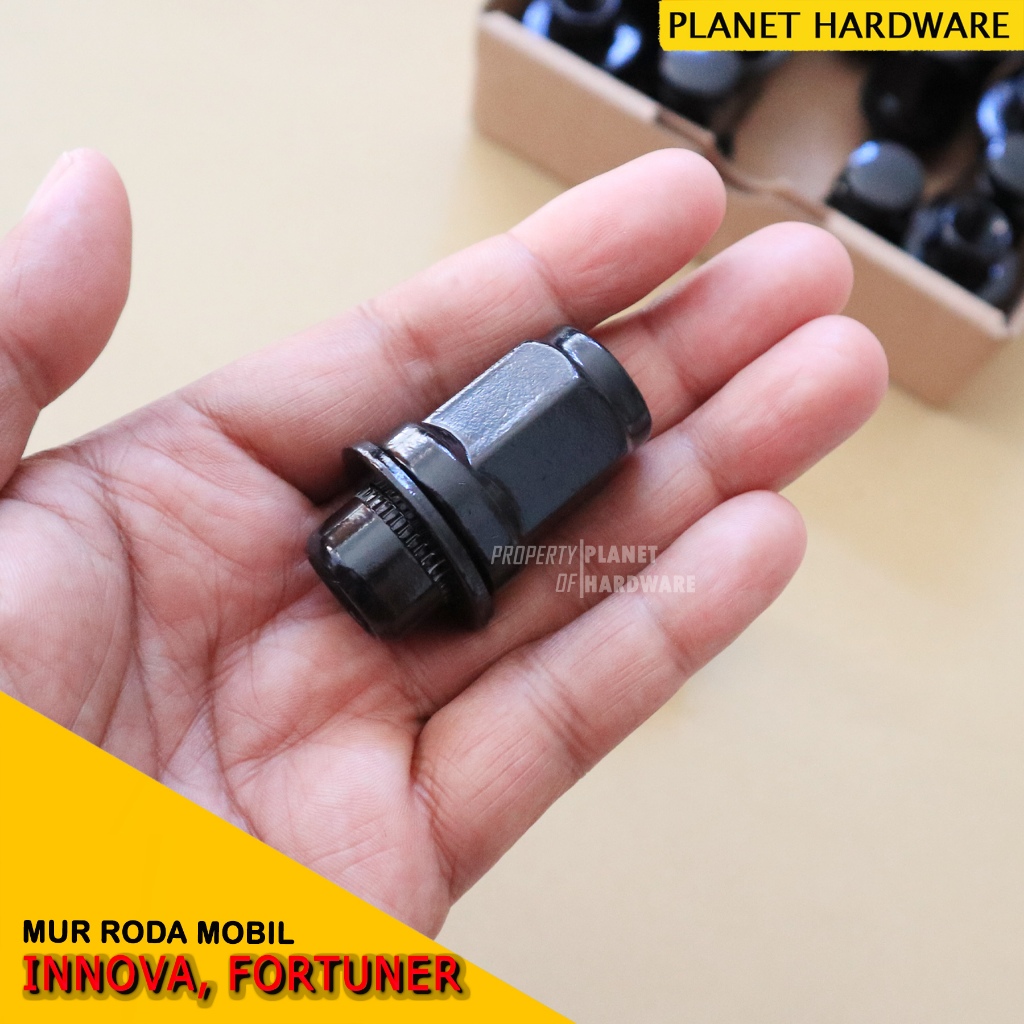 Mur Baut Roda Mobil Innova Fortuner Hilux Kunci 21 Warna Hitam - Harga Satuan