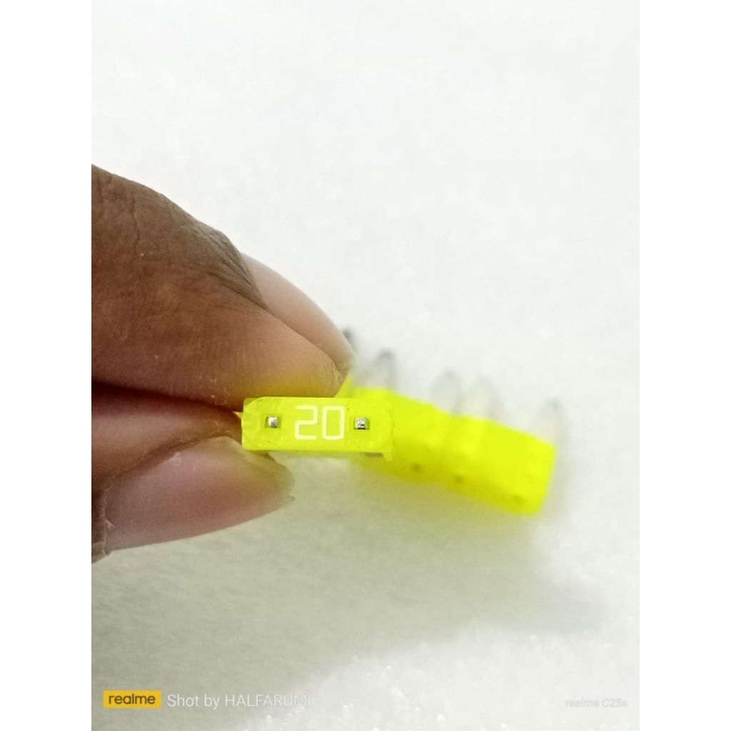 sikring, sekring tancap mini 20A motor dan mobil original