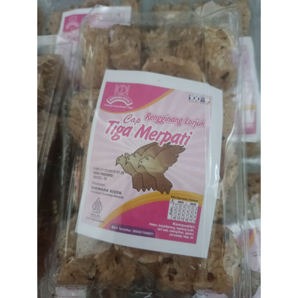 

Forcysn Krupuk Rengginang Lorjuk Cap Tiga Merpati 250Gr- Krupuk Mentah Madura