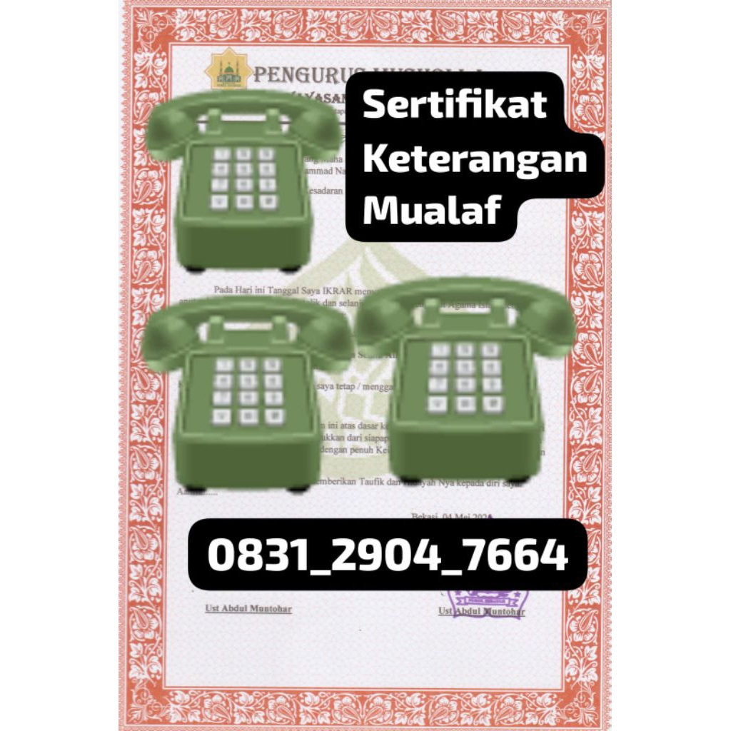 

suket isi keterangan mualaaff oryginal