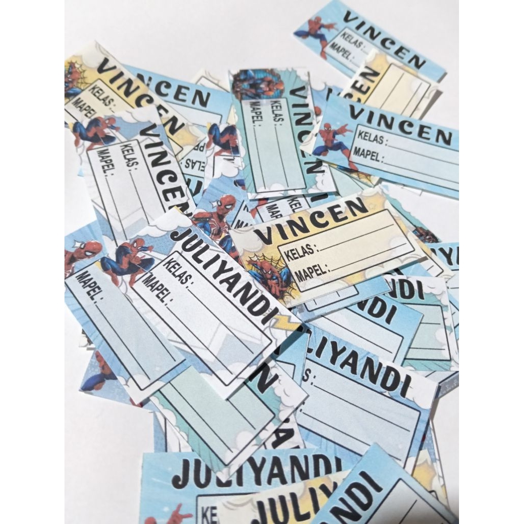 

STICKER NAMA /STICKER BUKU/COSTUM MOTIF