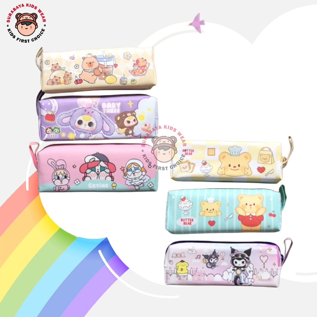 

Tempat Kotak Pencil / Tepak Pensil Motif Kuromi Anak Perempuan Perlengkapan Sekolah