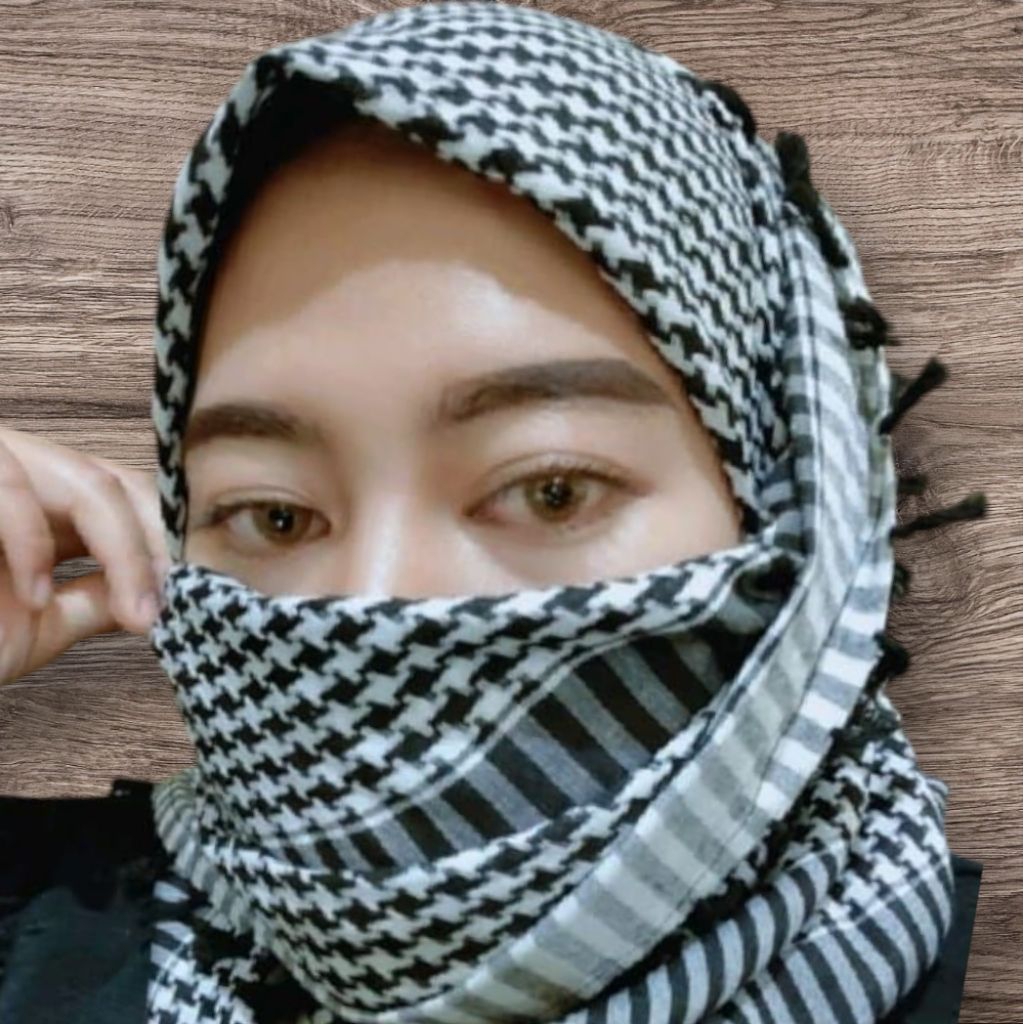 Sorban Habib Berkualitas Arab Sholat Tactical Ronce Rumbai Wanita Anak-Anak Laki-Laki Hitam Putih