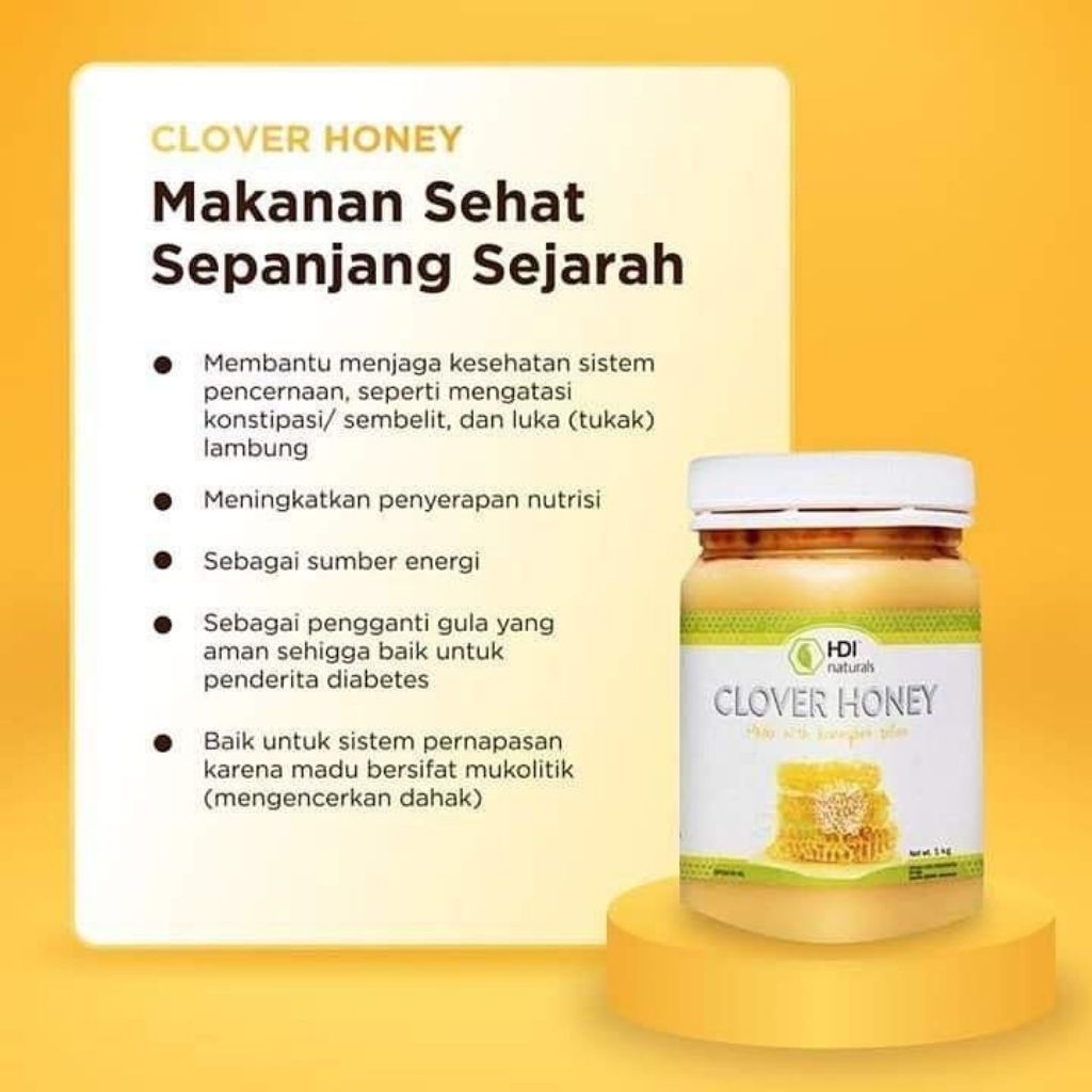 

Clover Honey Madu Alami dari nektar bunga Clover