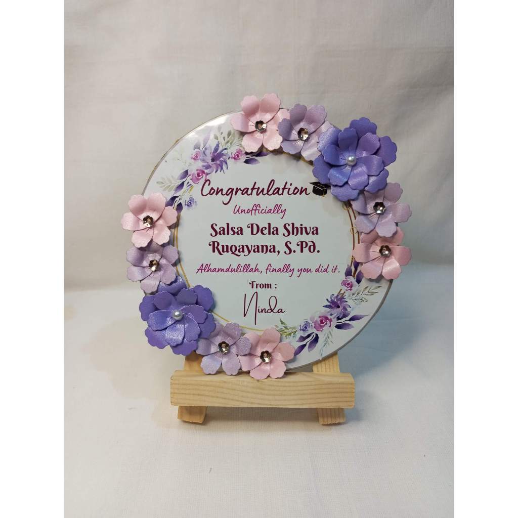 Papan Mini Ucapan Papan Bunga Karangan Bunga Kertas Souvenir Papan Ucapan