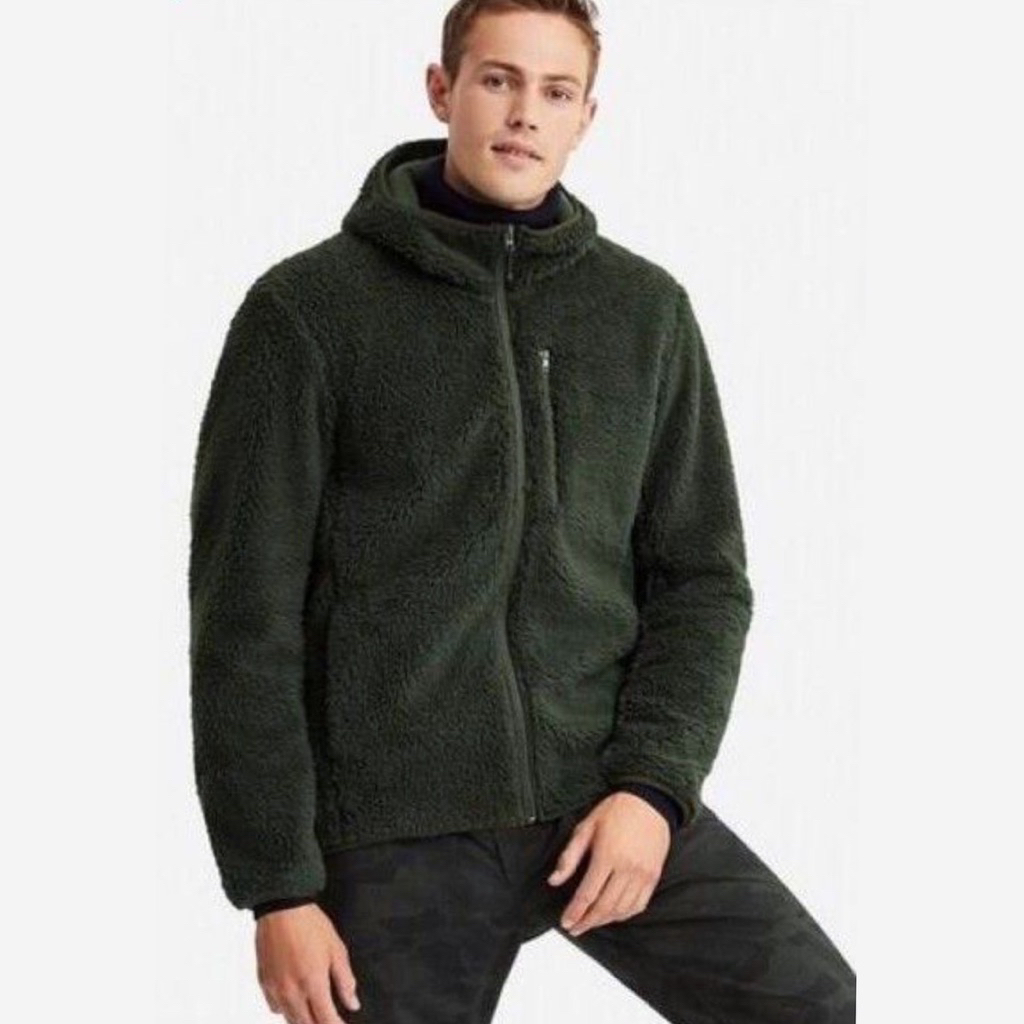 Uniqlo Fleece Sherpa Boa Hoodie Jacket