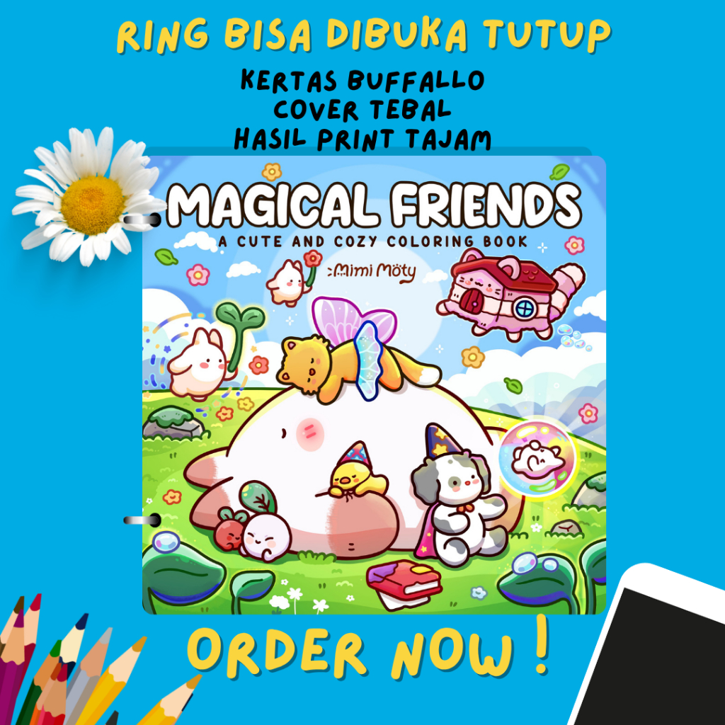 

UNOFFICIAL!! Buku Mewarnai - Magical Friends Coloring Book untuk anak dan dewasa 43 halaman