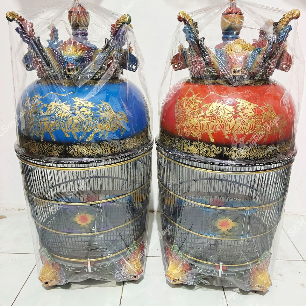 Nobira98 Sangkar Perkutut Fiber Mahkota Barong Kaki Barong Model Kereta