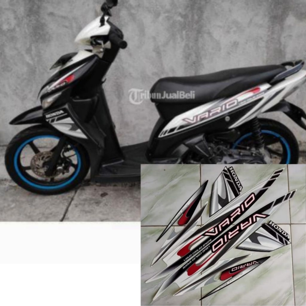 Stiker Striping Lis Body Motor Vario 110 Karbu 2009 Putih