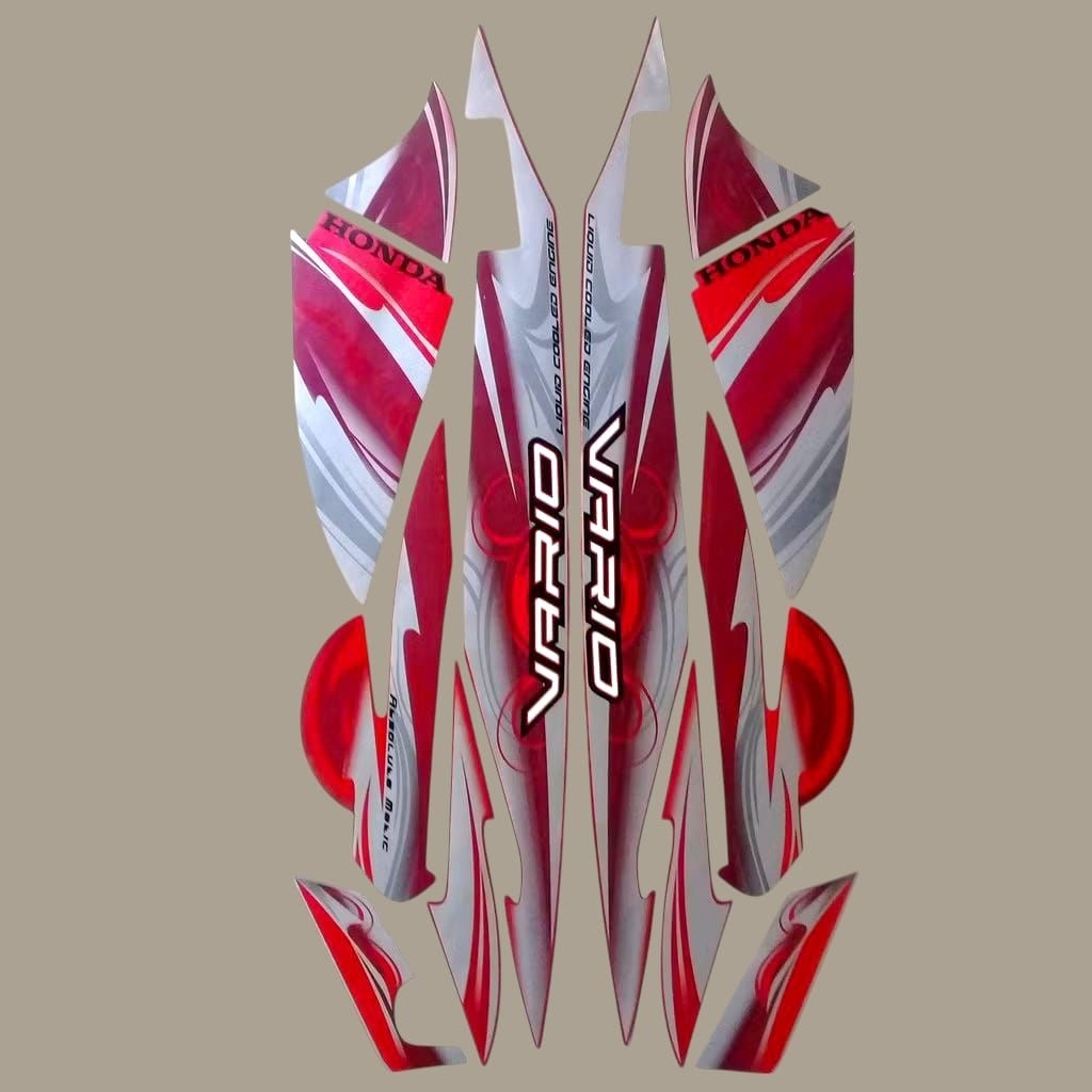 Stiker Striping Lis Body Motor Vario 110 Karbu 2010 Merah