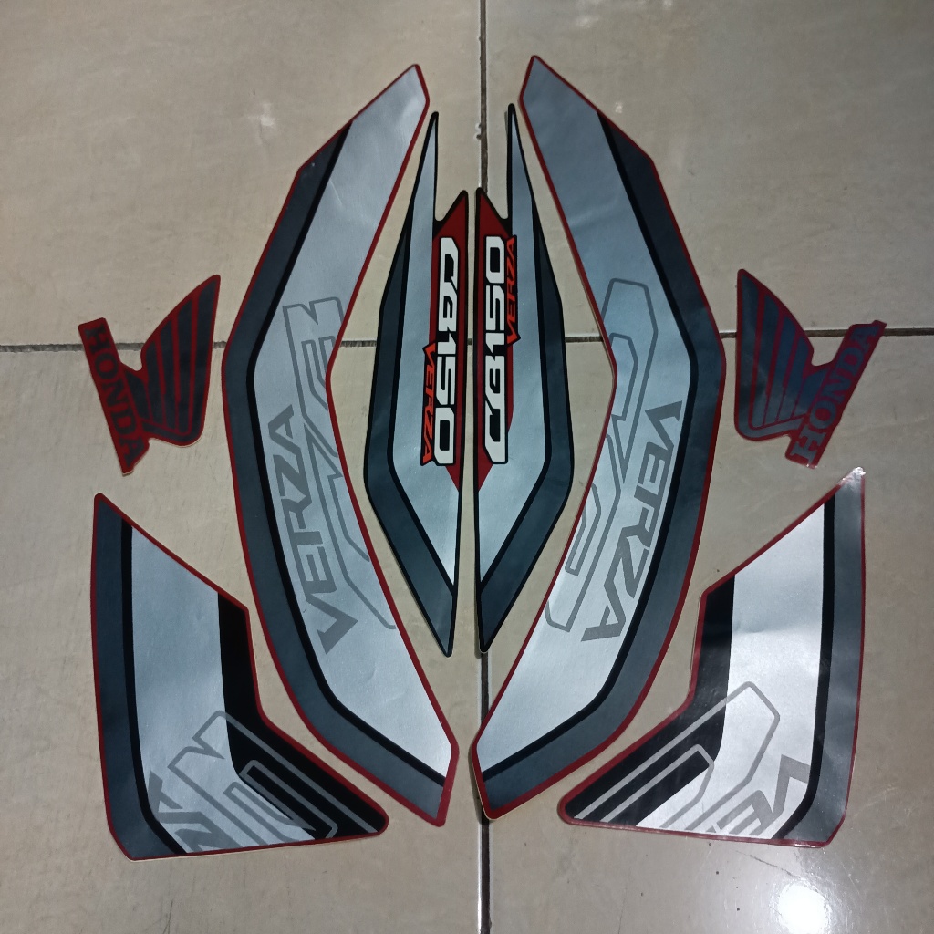 stiker striping honda cb 150 verza merah 2019 2020 lis body standar berkualitas original