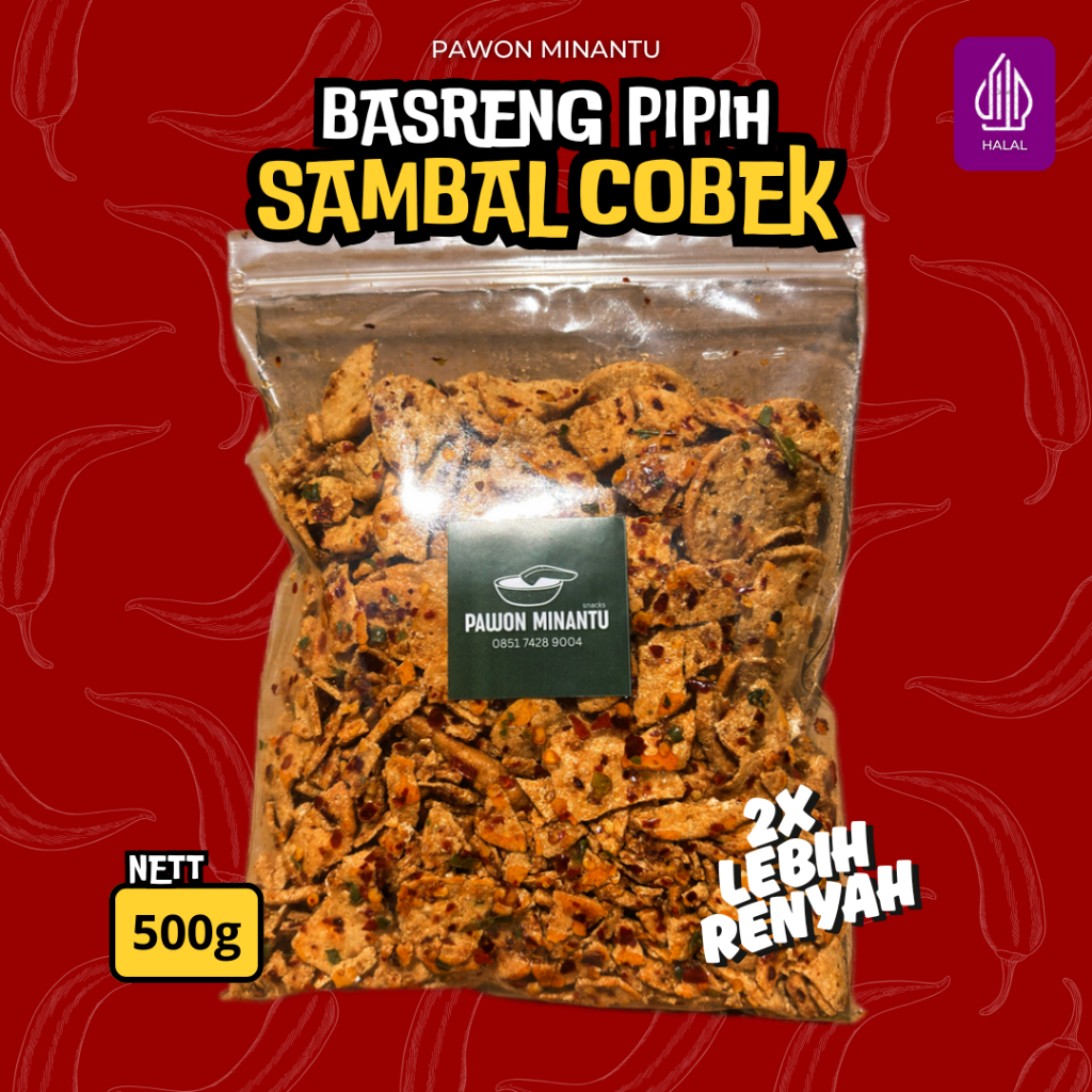 

Ygshop17 Basreng Pipih Pedas Daun Jeruk & Cikur Sambal Cobek Melimpah Pawon Minantu 500Gr