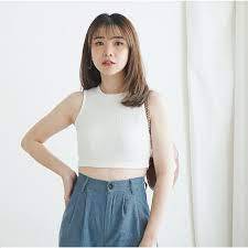 Tanktop Knit Tank Top Ohaya Tank Top Crop Pakaian Wanita  Atasan  Tanktop  Kamisol coksu
