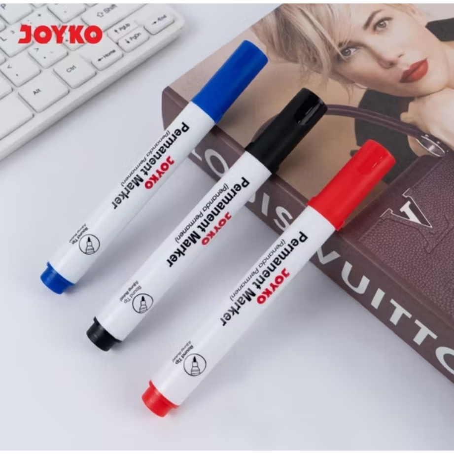 

Spidol 1 Pcs Permanent Marker Joyko PM-67 Waterproof Cepat Kering Tidak bisa dihapus
