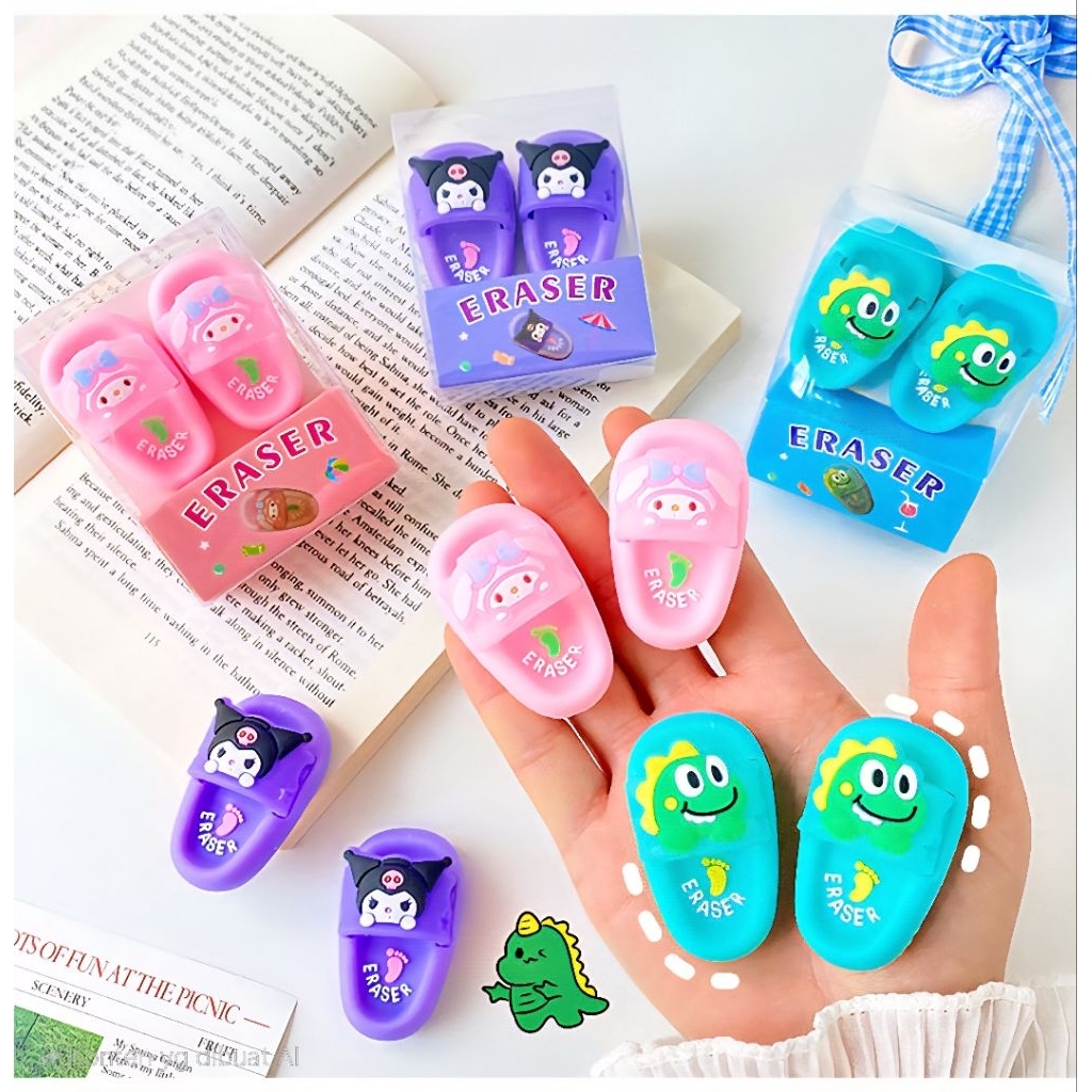 

PENGHAPUS LUCU BENTUK SANDAL IMUT KUROMI CINNAMOROLL SANRIO PENGHAPUS 3D SEKOLAH ANAK FANCY HAPUSAN SENDAL LUCU CUTE ERASER PENGHAPUS KARAKTER