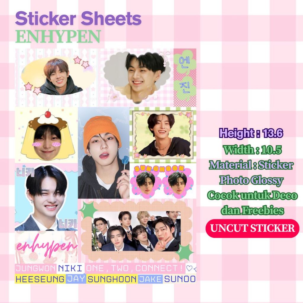 STICKER ENHYPEN NCT DREAM/STICKER FREEBIES / STICKER SELLKOR/ MAIL STICKER KPOP/ Y2K STICKER/PURIKUR