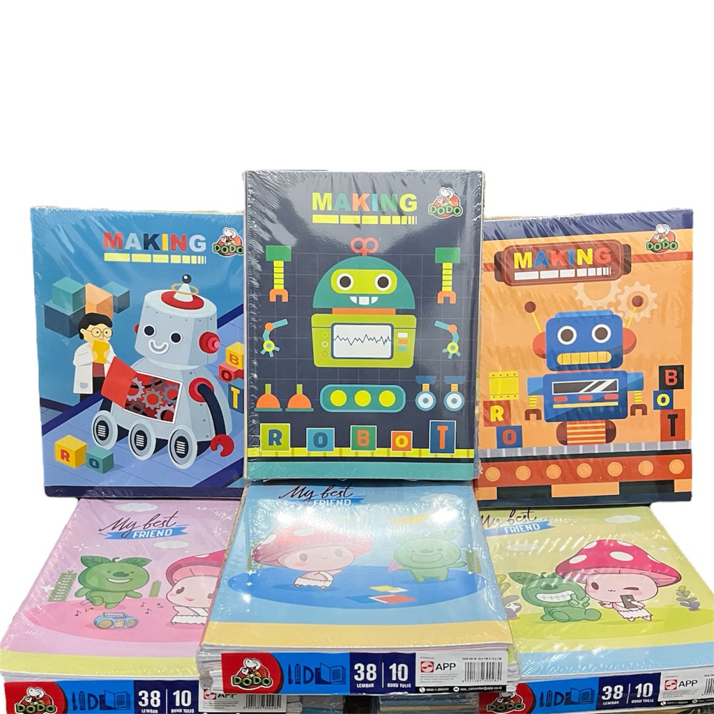 

Dodo 38 Lembar 1 Pack 10 Buku Tulis / Buku Tulis Anak SD Murah Sinar Dunia