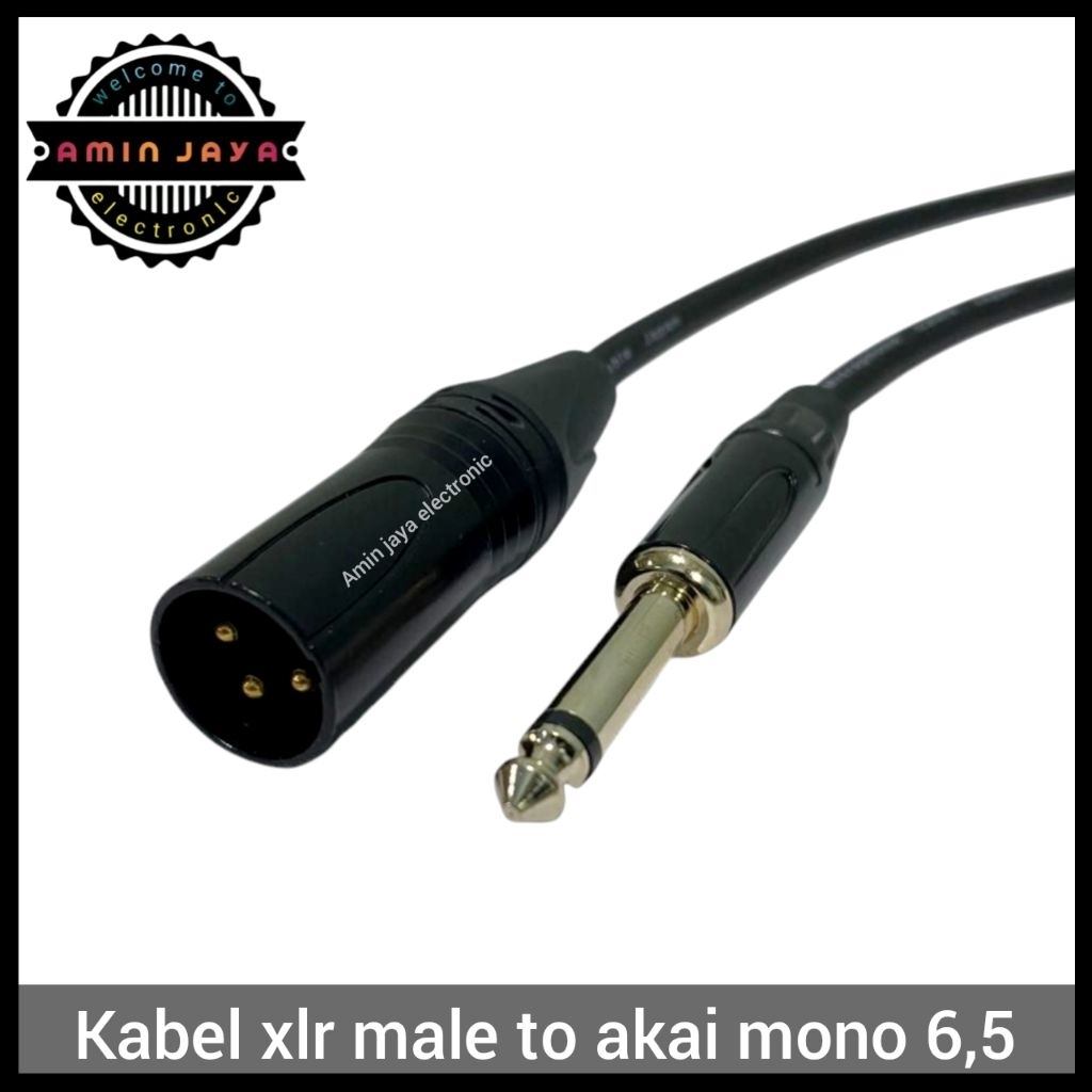 Kabel xlr male to akai mono / jack akai mono to xlr male