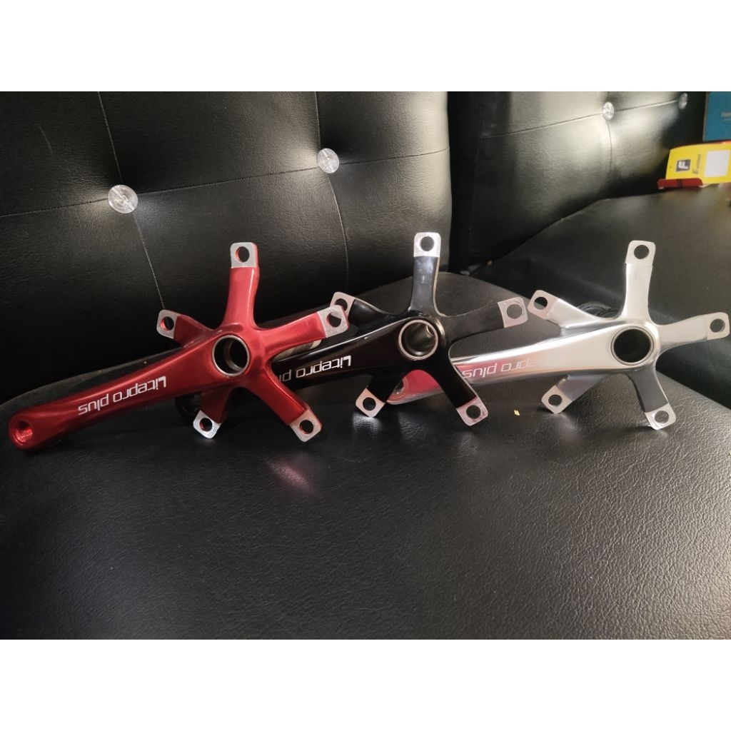 crank arm litepro plus original hitam dan merah