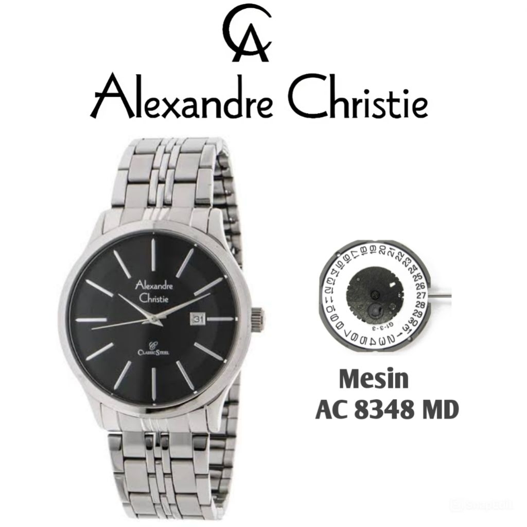 Mesin Jam Tangan Alexandre Christie Type AC 8348 MD