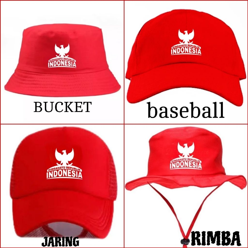 HUT KEMERDEKAAN TOPI HUT RI KEMERDEKAAN INDONESIA / TOPI GARUDA DIRGAHAYU UNTUK PAWAI RI KEMERDEKAAN