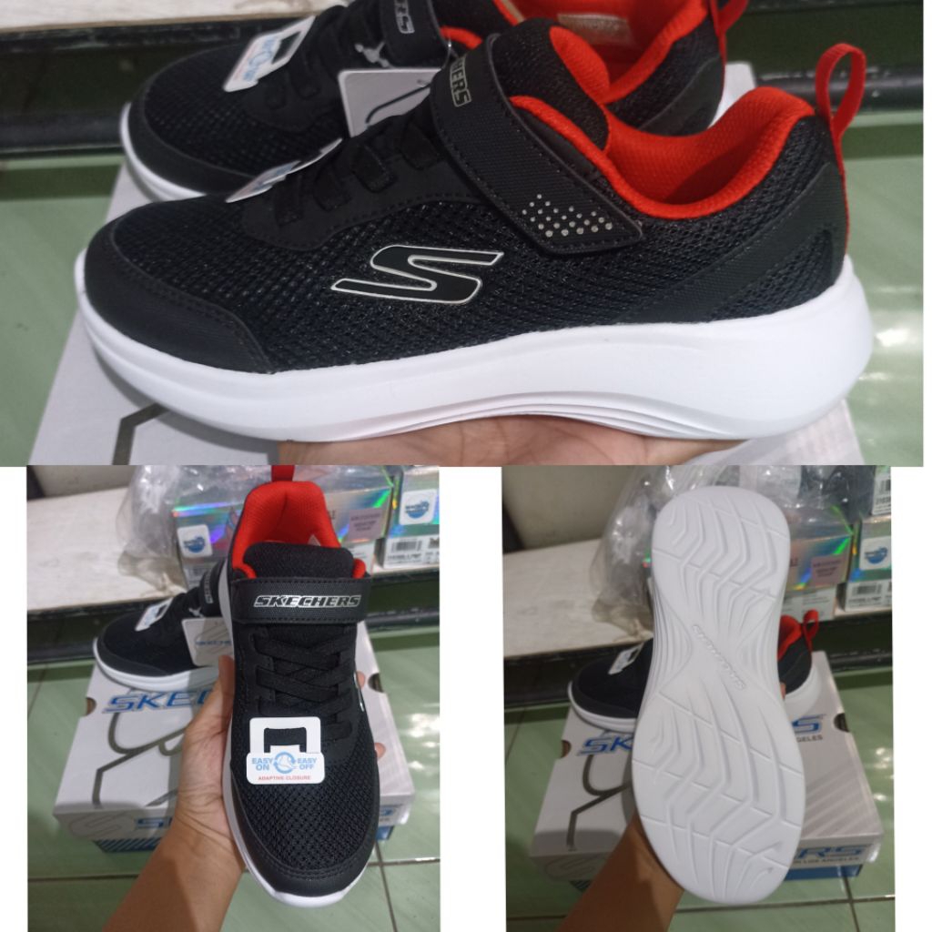 Sepatu Hitam Anak Skechers Original