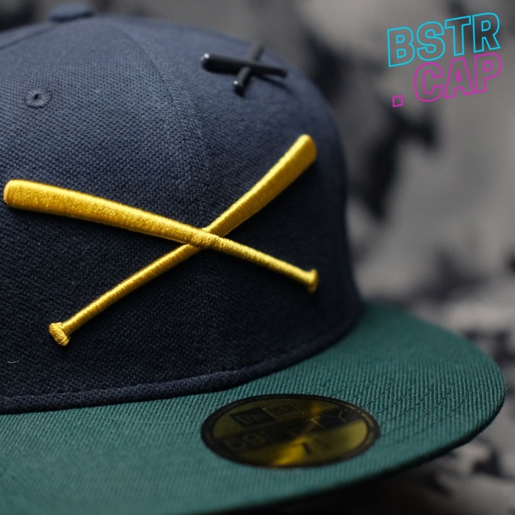 Topi snapback JUSTFITTED TARTAN NAVY COTTON NEW ERA 9Fifty ORIGINAL