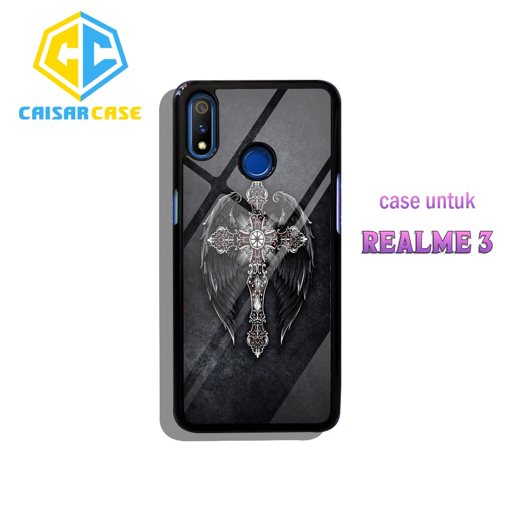 Case Hardcase REALME 3 Case [ SALIB ] GLOSY 2D Case - Casing Handphone Untuk Pria , Wanita , Dewasa 