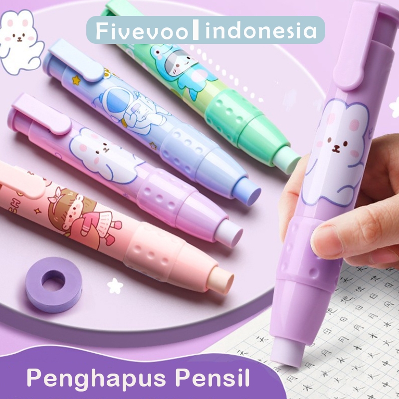 

FIVEVOO Replace Ungu / Penghapus Bentuk Lipstik / Penghapus Super Bersih Tanpa Tanda / Penghapus Pensil