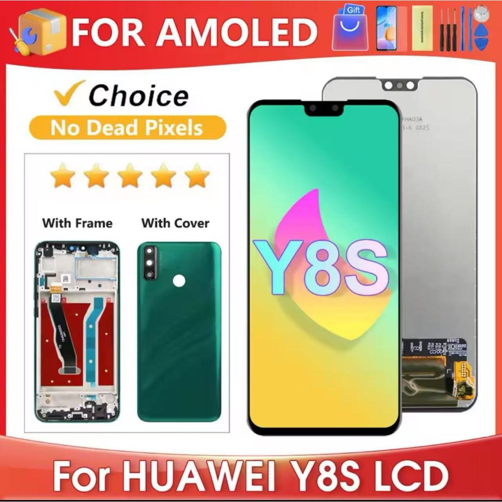 Original for Huawei Y6S/Y8S/Y7S/Y9S/Y9A LCD display screen assembly with frame