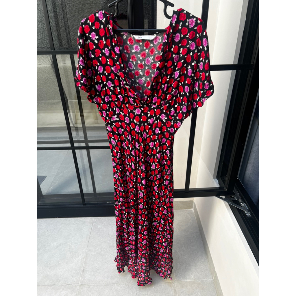 PRELOVED Long Dress ZARA / Maxi Dress / Dress Bunga / Dress Pantai